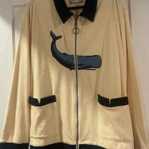 Tombolo Cream Jacket with Whale Design